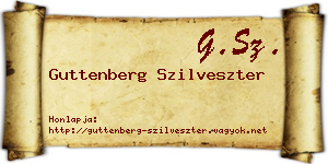 Guttenberg Szilveszter névjegykártya