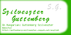 szilveszter guttenberg business card